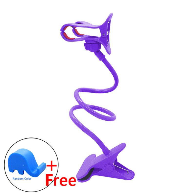 Telescopic Plastic Mobile Phone Holder Cell Phone Clamp Mount Stand Bracket 66cm