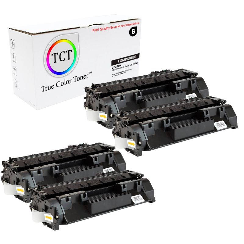 TCT Premium Compatible Toner Cartridge Replacement for HP 80X CF280X Black High Yield works with HP LaserJet Pro 400 M401A M401D M401N, M401DN M401DNE M401DW MFP Printers (6,900 Pages) - 2 Pack
