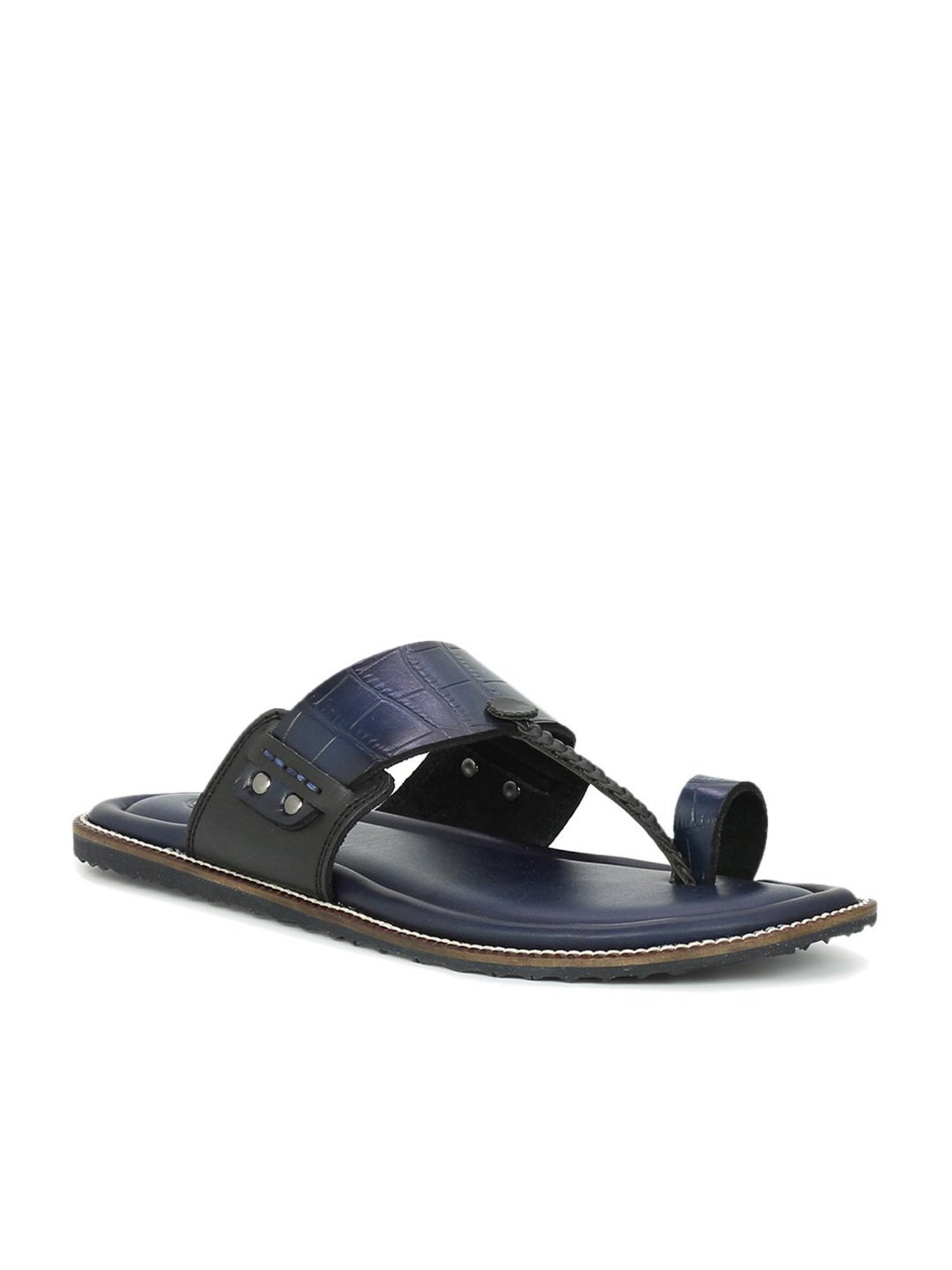 Privo by Inc.5 Men's Strapi Blue Toe Ring Sandals