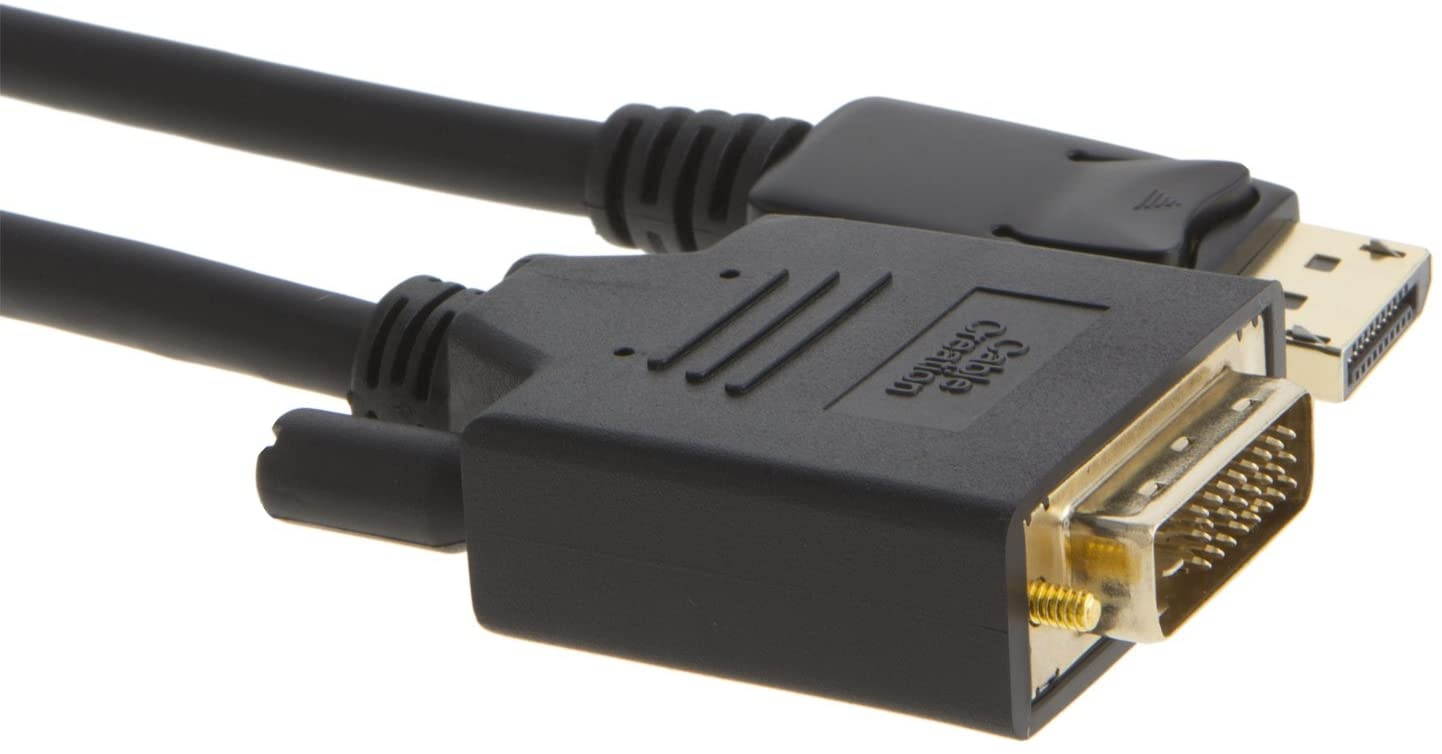 CableCreation Active DisplayPort to DVI Cable, 6ft DP to DVI-I Cord, Eyefinity Support Multi-Screen, 1.8M Black