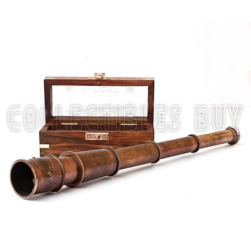 1915 Retro Sailor Marine Telescope Copper Antique Royal Navy Gift Item