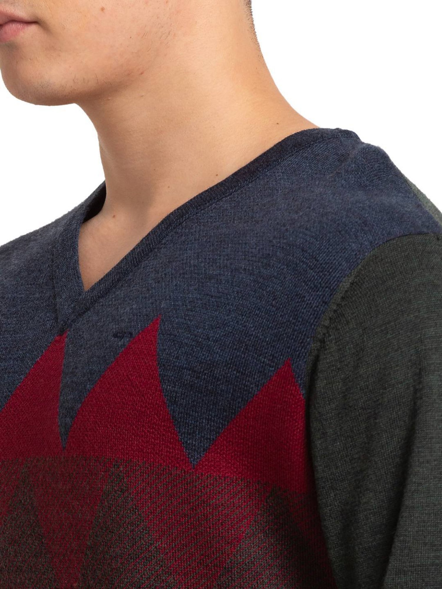 ColorPlus Beige Tailored Fit Self Pattern Sweater