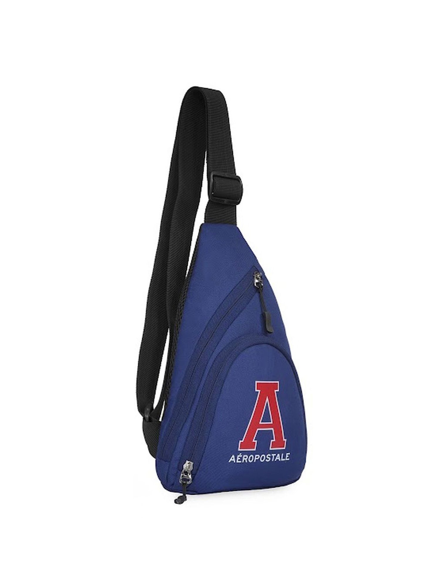 Aeropostale Chandler Navy Polyester Printed Cross Body Bag