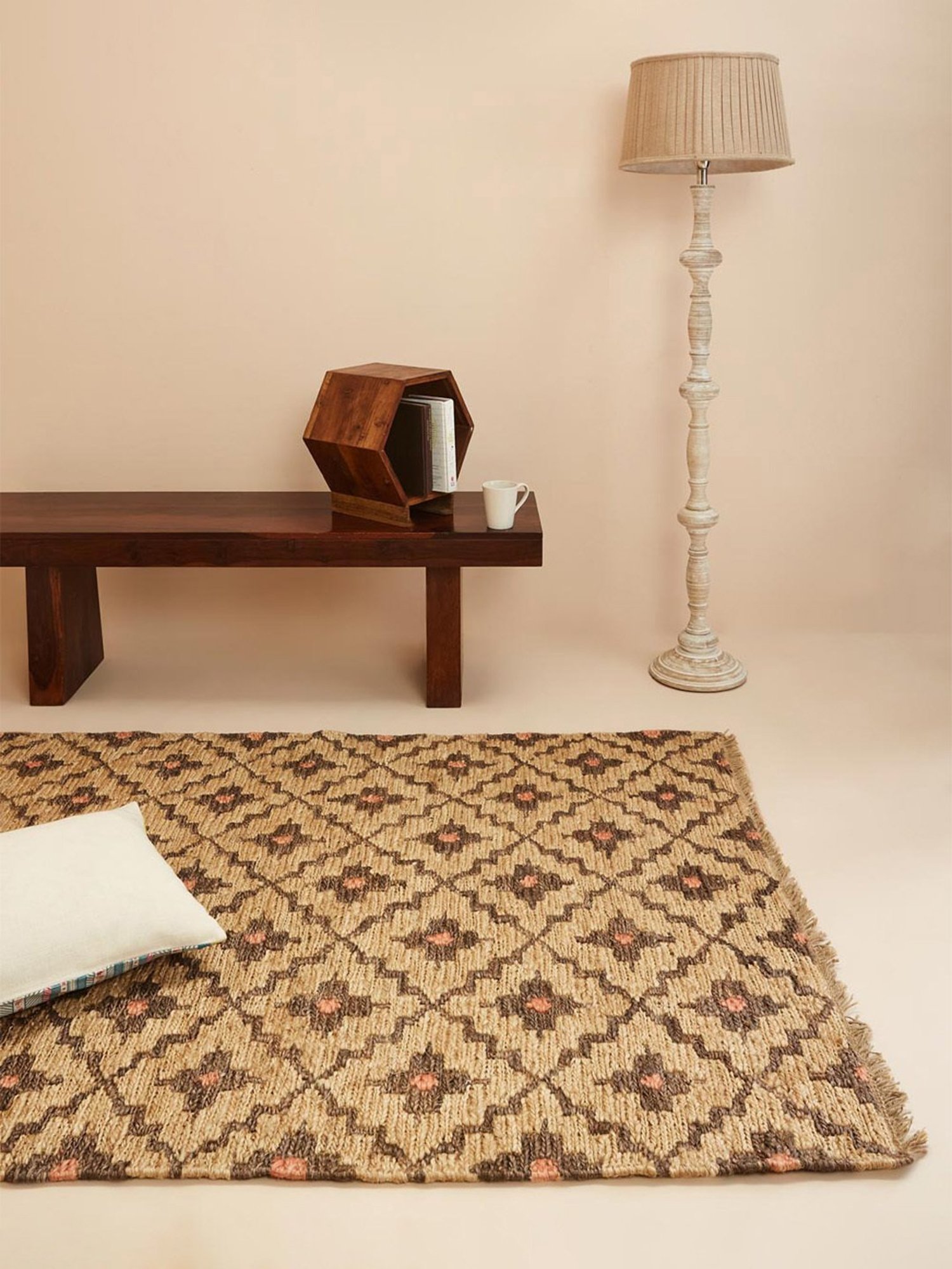 Bianca Red Microfibre Non-Slip Rug