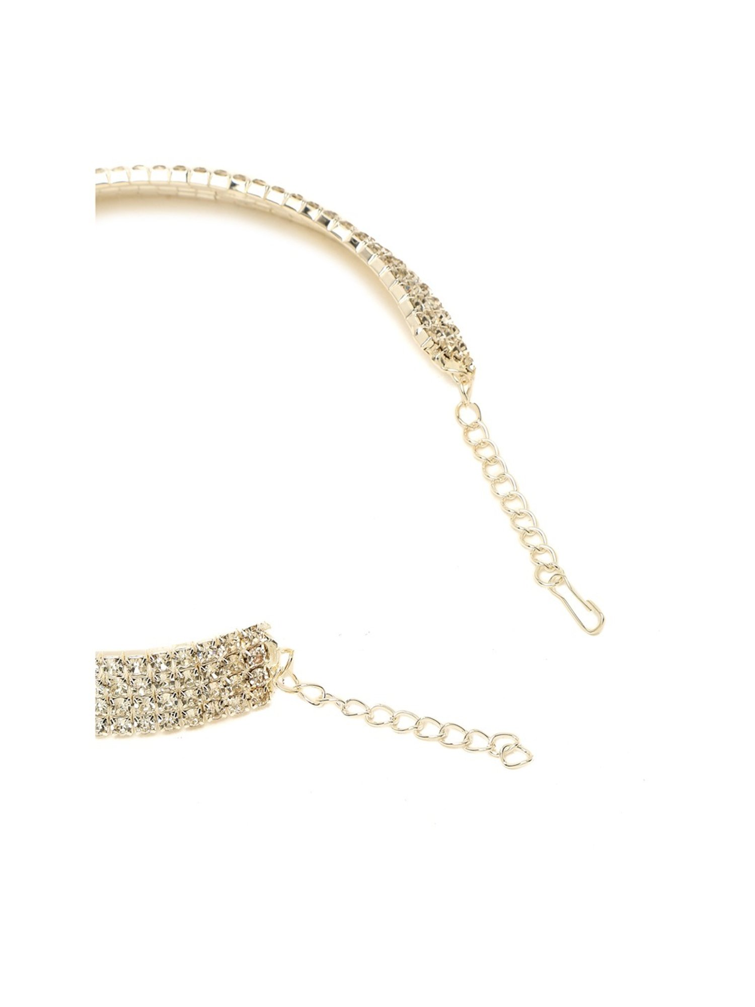 YouBella Stylish Latest Traditional Jewellery Silver Plated Choker Necklace(YBNK_5502)