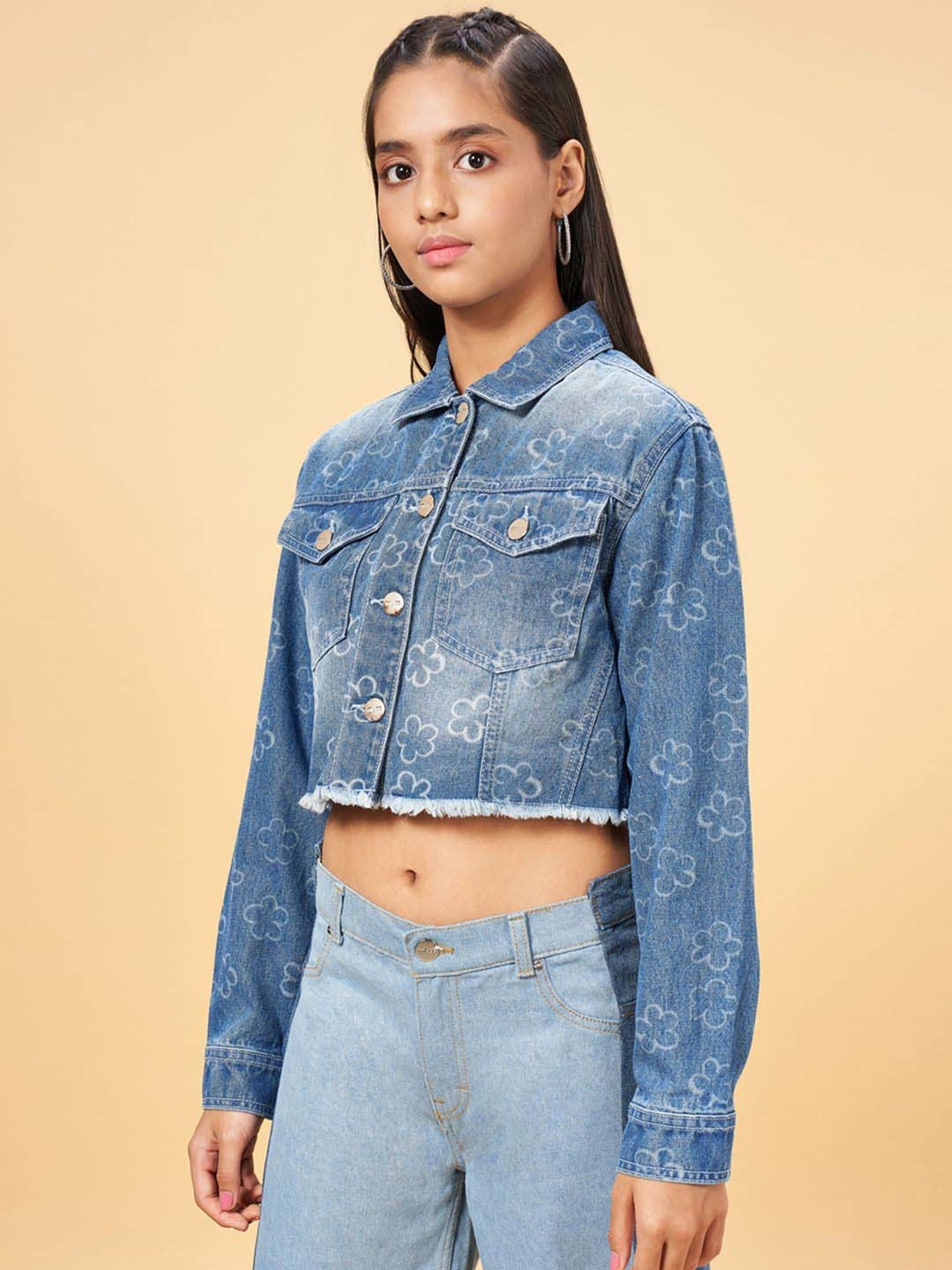 Coolsters by Pantaloons Kids Blue Cotton Printed Full Sleeves Jacket