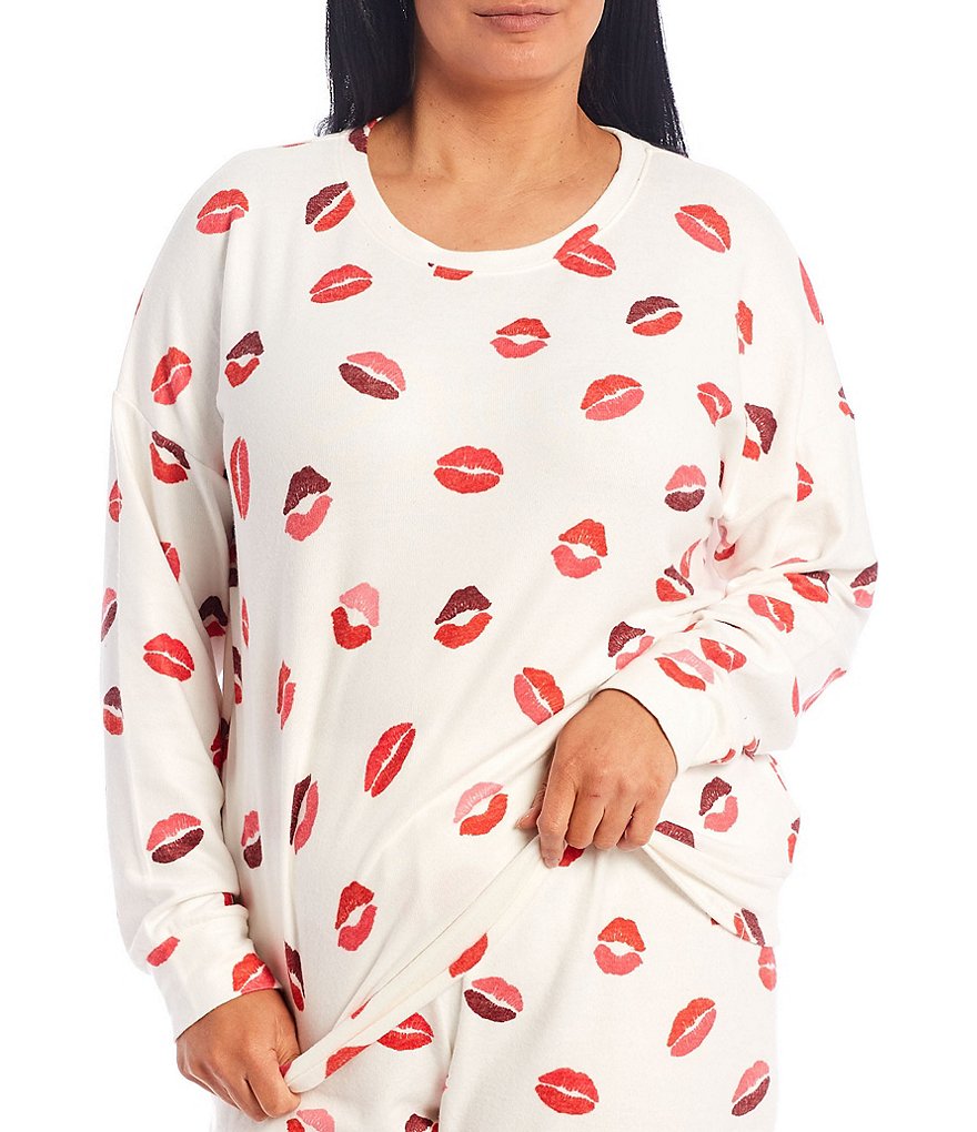 PJ Salvage Plus Sealed With a Kiss Printed Knit Sleep Top