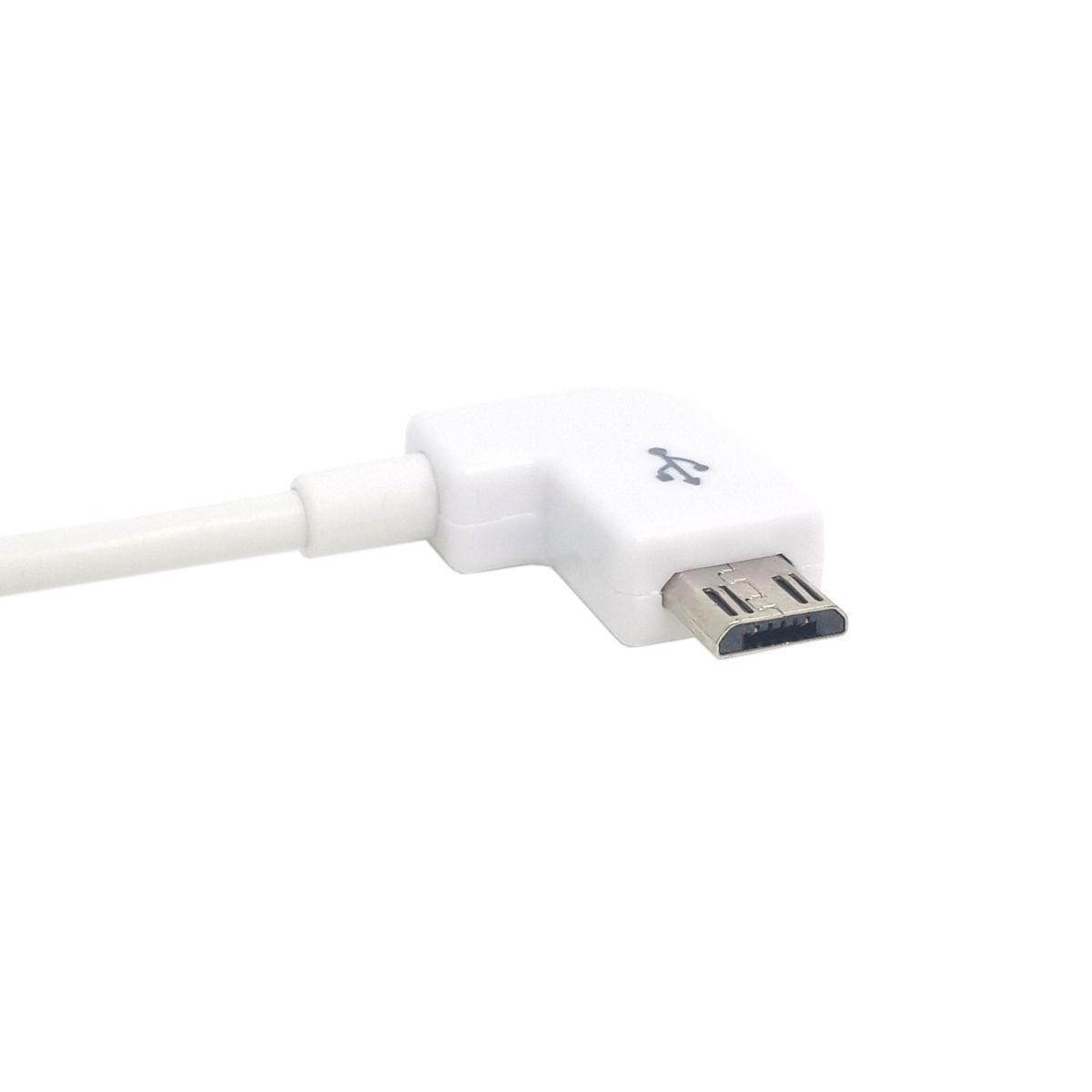 Left angled 90 degree Micro USB Male to USB Data Charge Cable for Cell Phone 3m