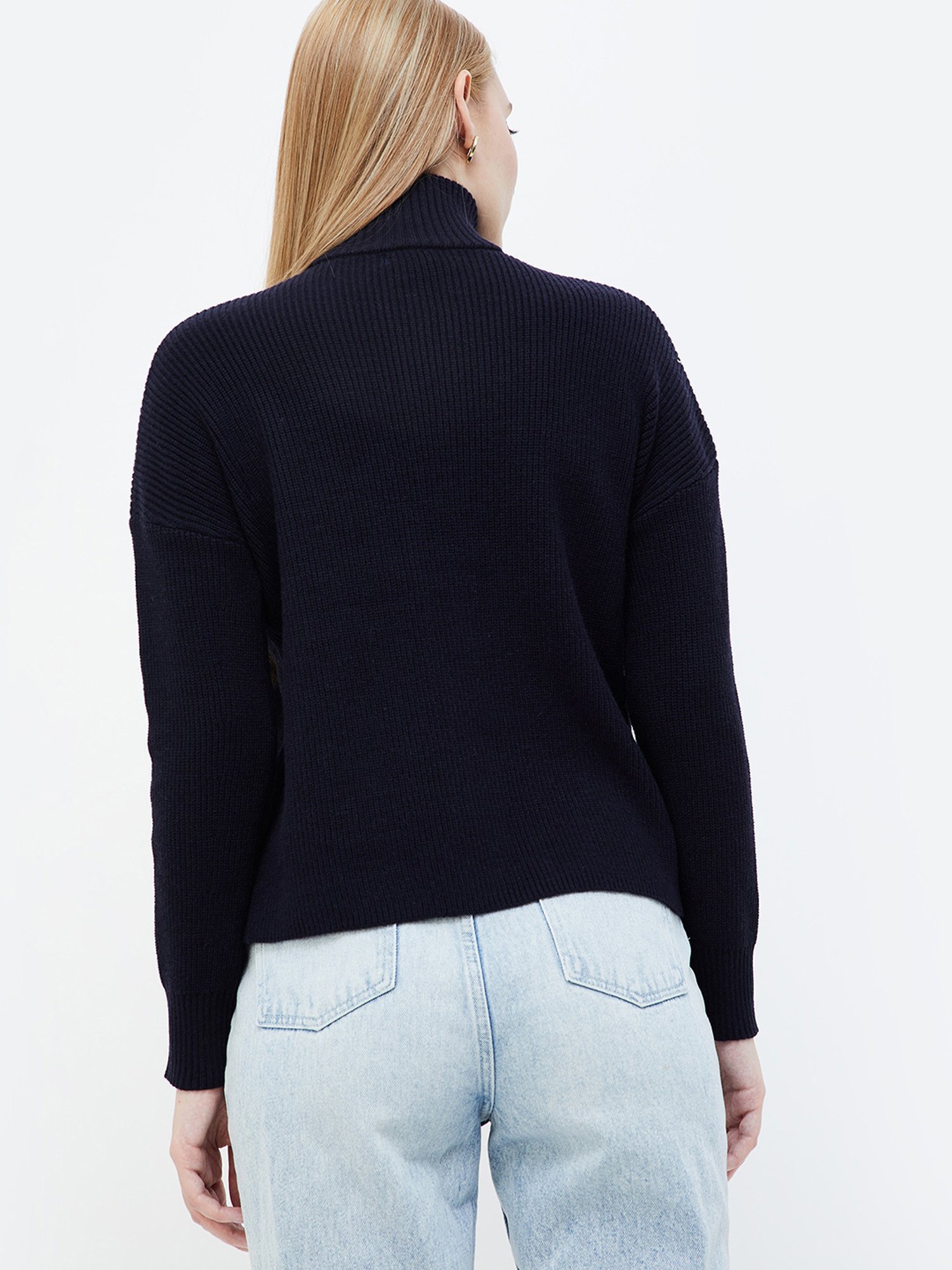 Code by Lifestyle Navy Regular Fit Pullover