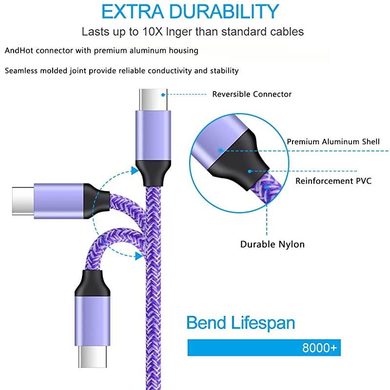 Type C Phone Charger  USB Wall Adapter Plug + 6ft C Charger Cable Compatible with LG Stylo 5 4 G8 G7 V50 V40 V35 ThinQ Q7 Plus V30 V20 G6 G5 Samsung Galaxy A50 10E A20 A80 OnePlus 7 Pro 6T 5