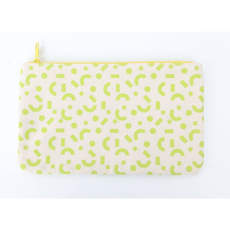 Canvas Zipper Pencil Case Geo Green - up & up™