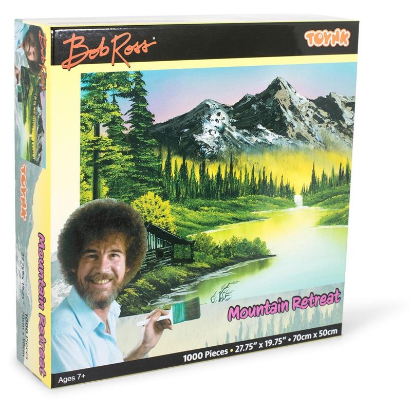 Toynk Bob Ross Mountain Retreat Nature Puzzle | 1000 Piece Jigsaw Puzzle
