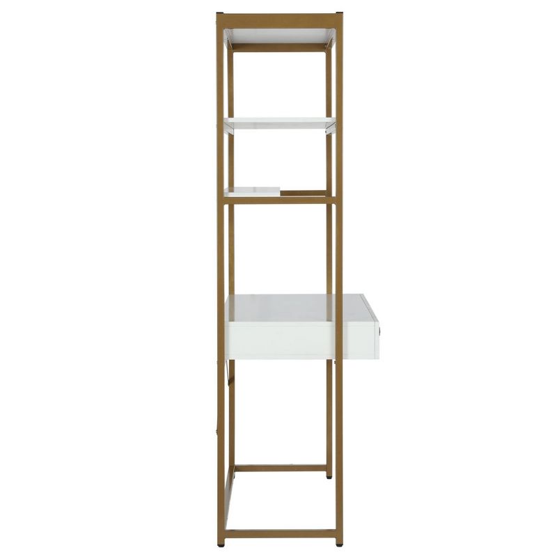 Billie Metal Desk Etagere Gold - CosmoLiving by Cosmopolitan