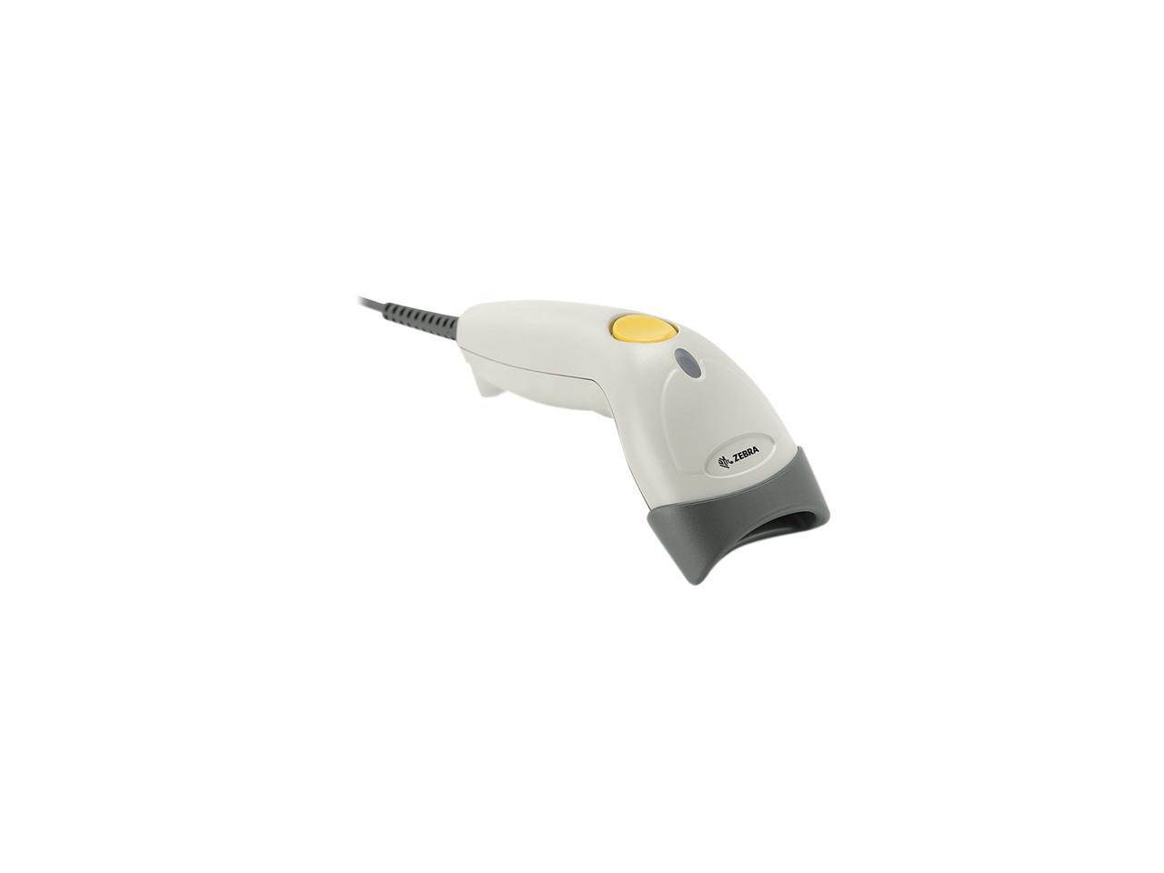 symbol LS1203 Corded General Purpose 1D Bi-directional Barcode Scanner, RS232, USB, KBW, USB Kit, White - LS1203-1AZU0100ZR