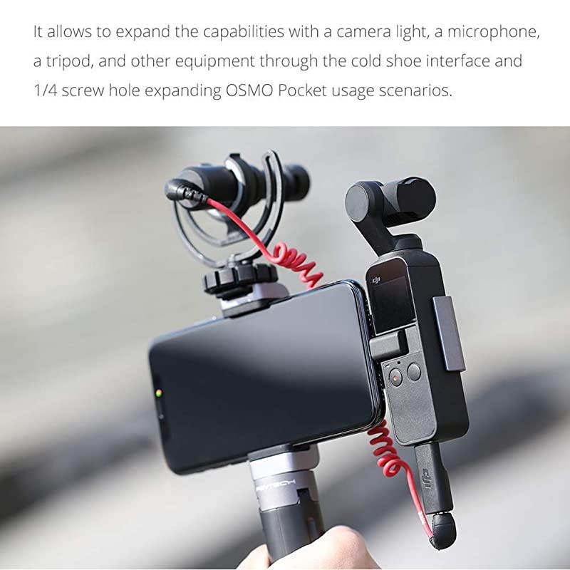 OSMO Pocket Phone Holder+ Expansion Accessories with Tripod Mini Compatible with DJI OSMO Pocket Accessories