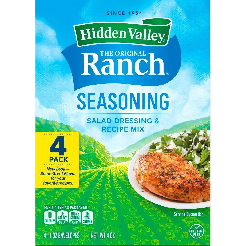 Hidden Valley Original Ranch Salad Dressing & Seasoning Mix - Gluten Free - 4pk