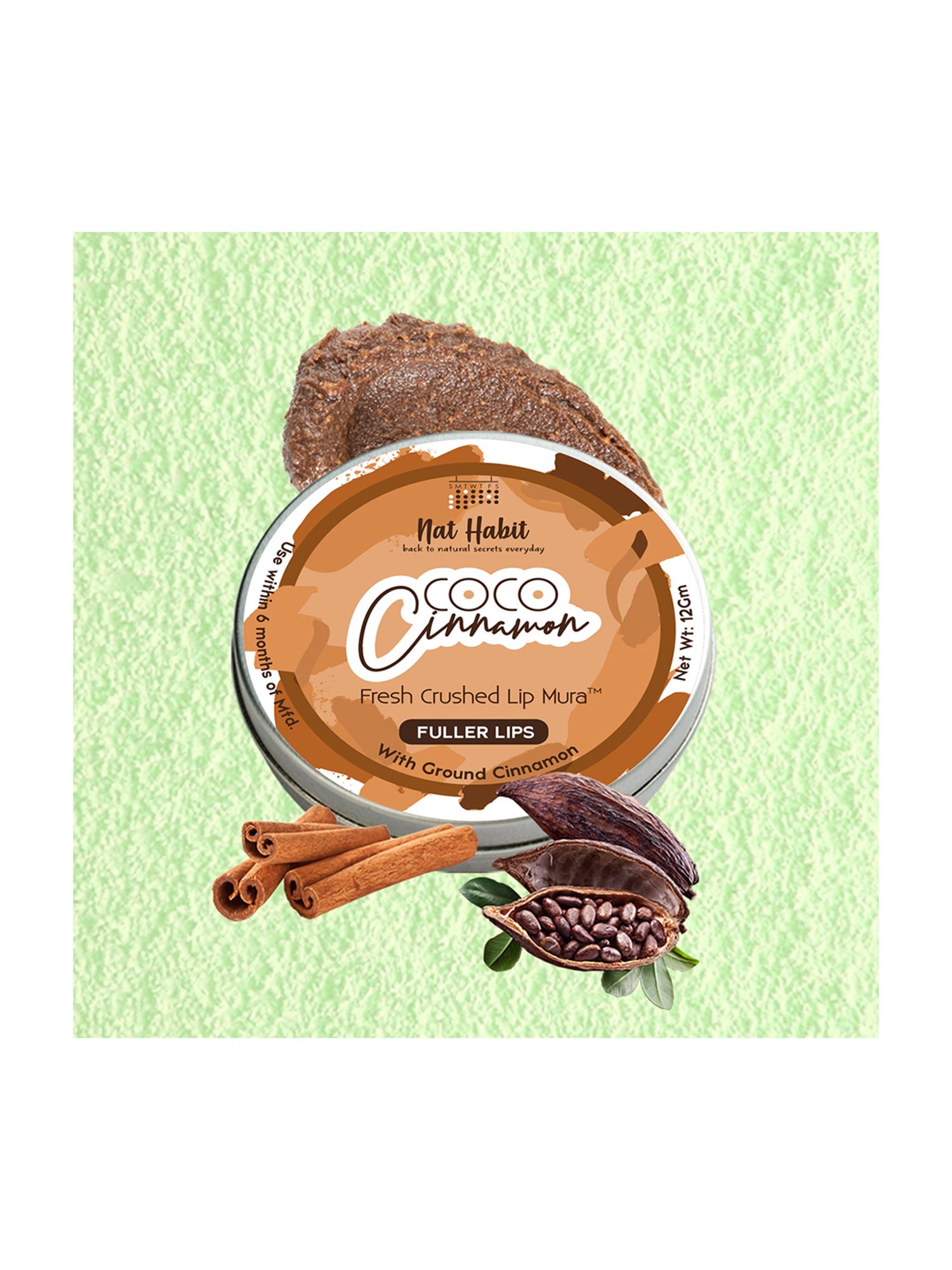 Nat Habit Coco Cinnamon Fresh Crushed Lip Mura - 12 gm