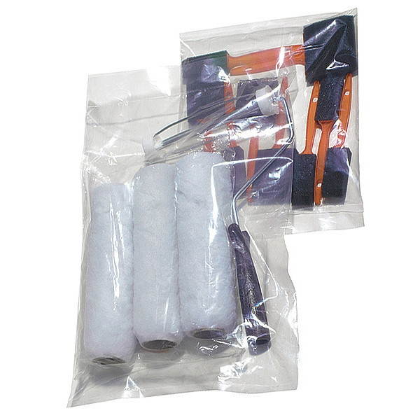 ZORO SELECT 5DGT9 15" x 5" Open Poly Bags, 2 mil, Clear, PK 1000