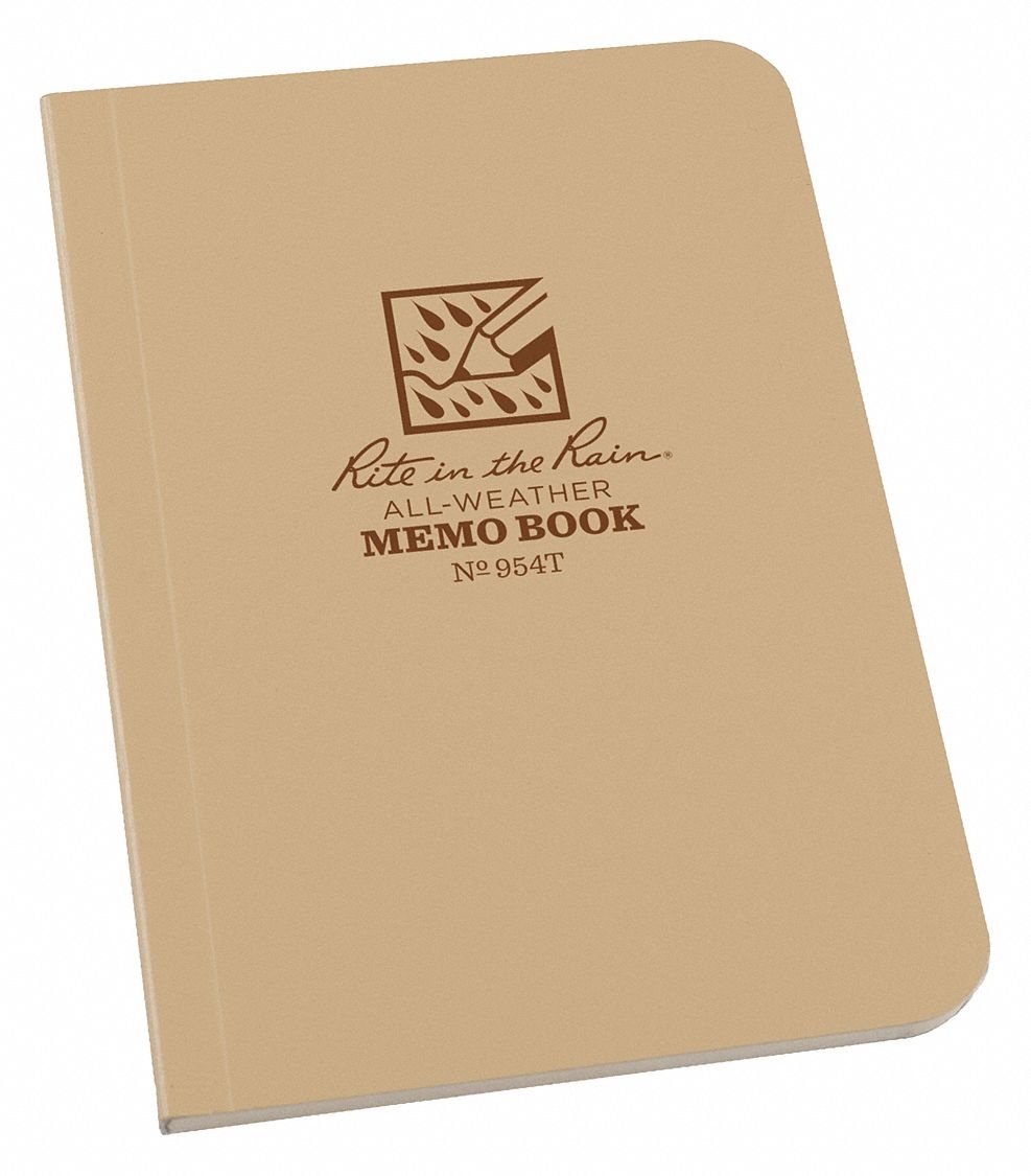 RITE IN THE RAIN 954T All Weather Memo Book,Univ,3-1/2 x 5 in.