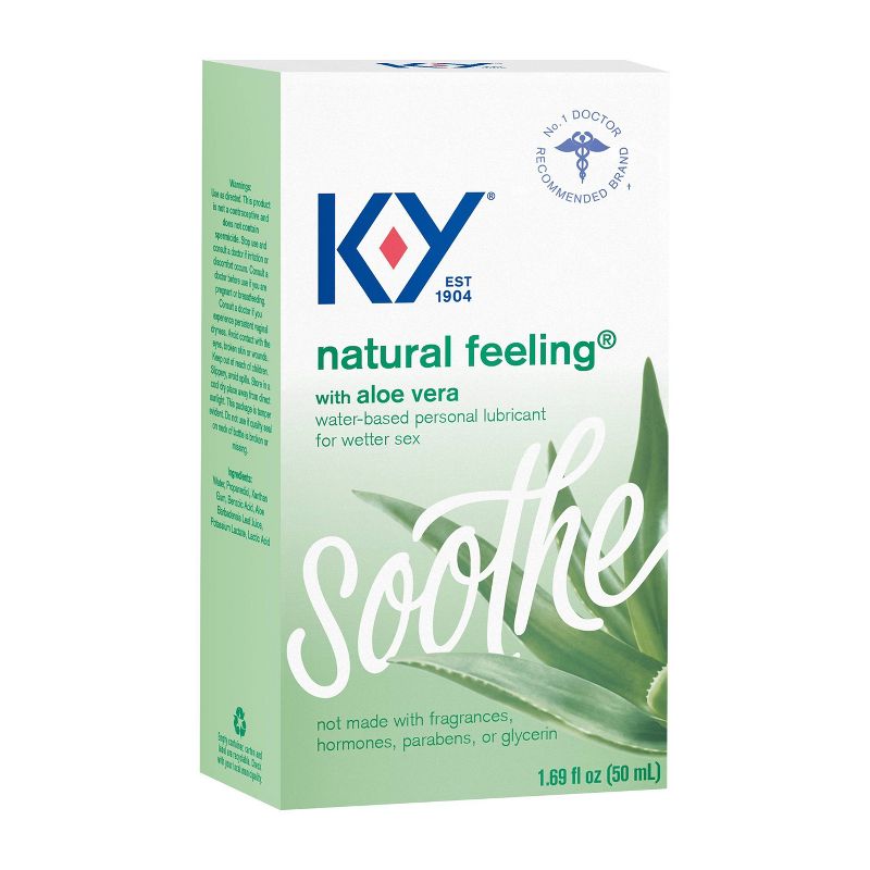 K-Y Natural Feeling Water-Based Lube with Aloe Vera - 1.69 fl oz