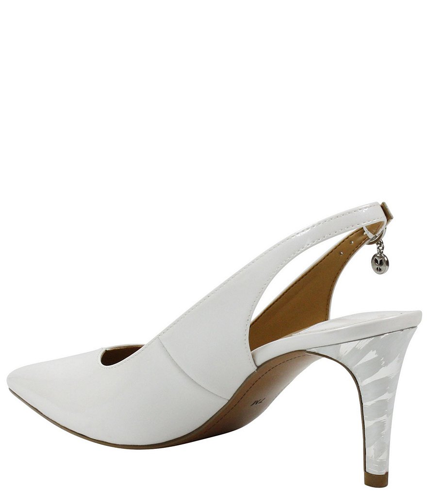 J. Renee Belamie Patent Slingback Pointed Toe Pumps