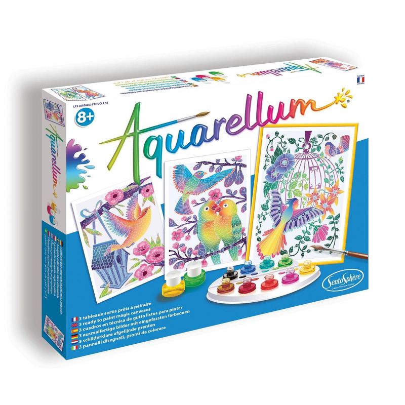 15ct Painting Kit Aquarellum Flying Birds - SentoSphere USA