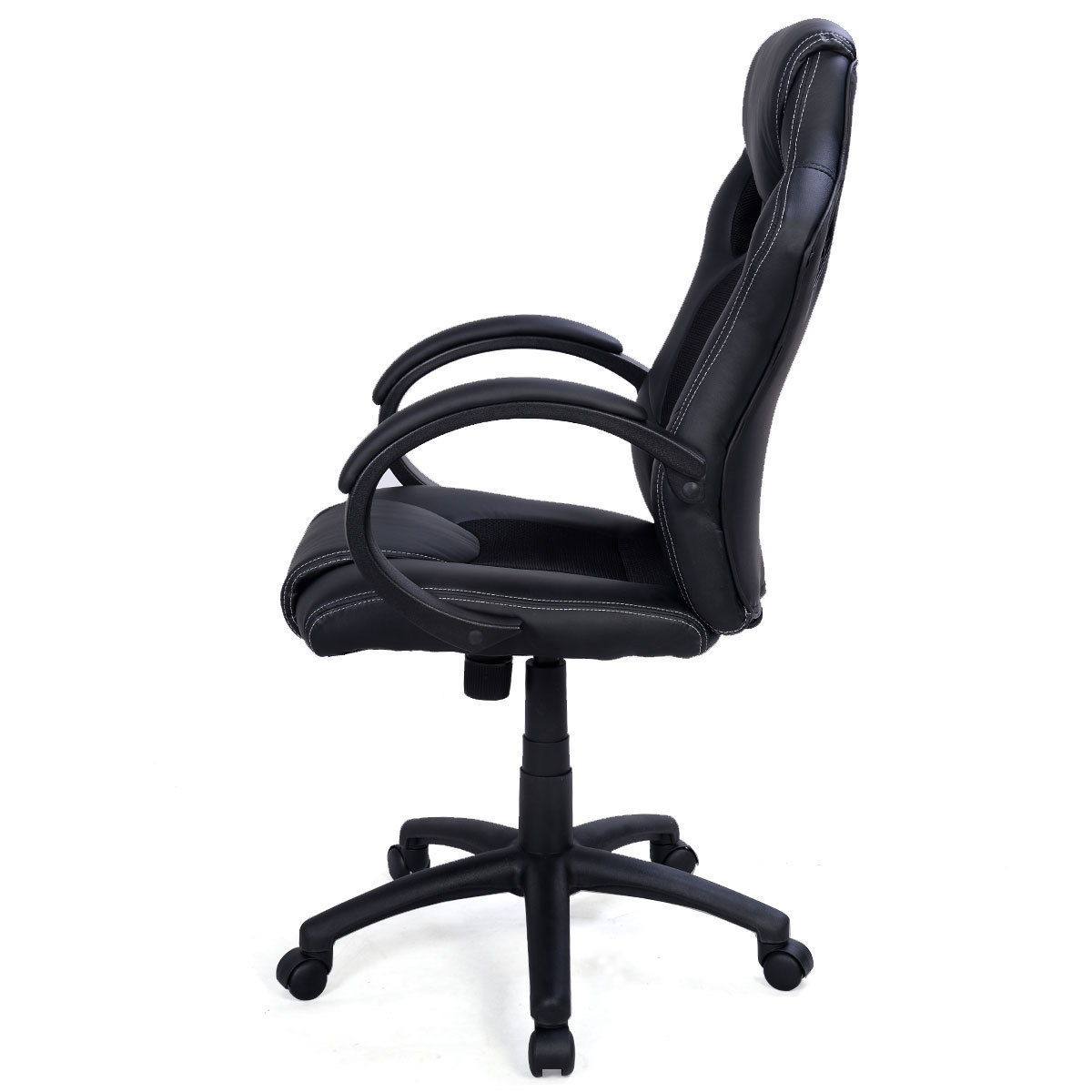 Desk Office Chair Race Car Style Bucket Seat - Black