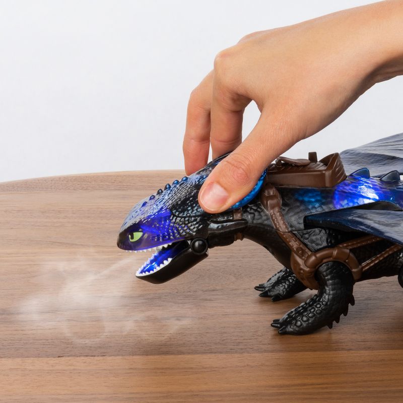 DreamWorks Dragons Giant Fire Breathing Toothless 20" Dragon with Fire Breathing Effects and Bioluminescent Color