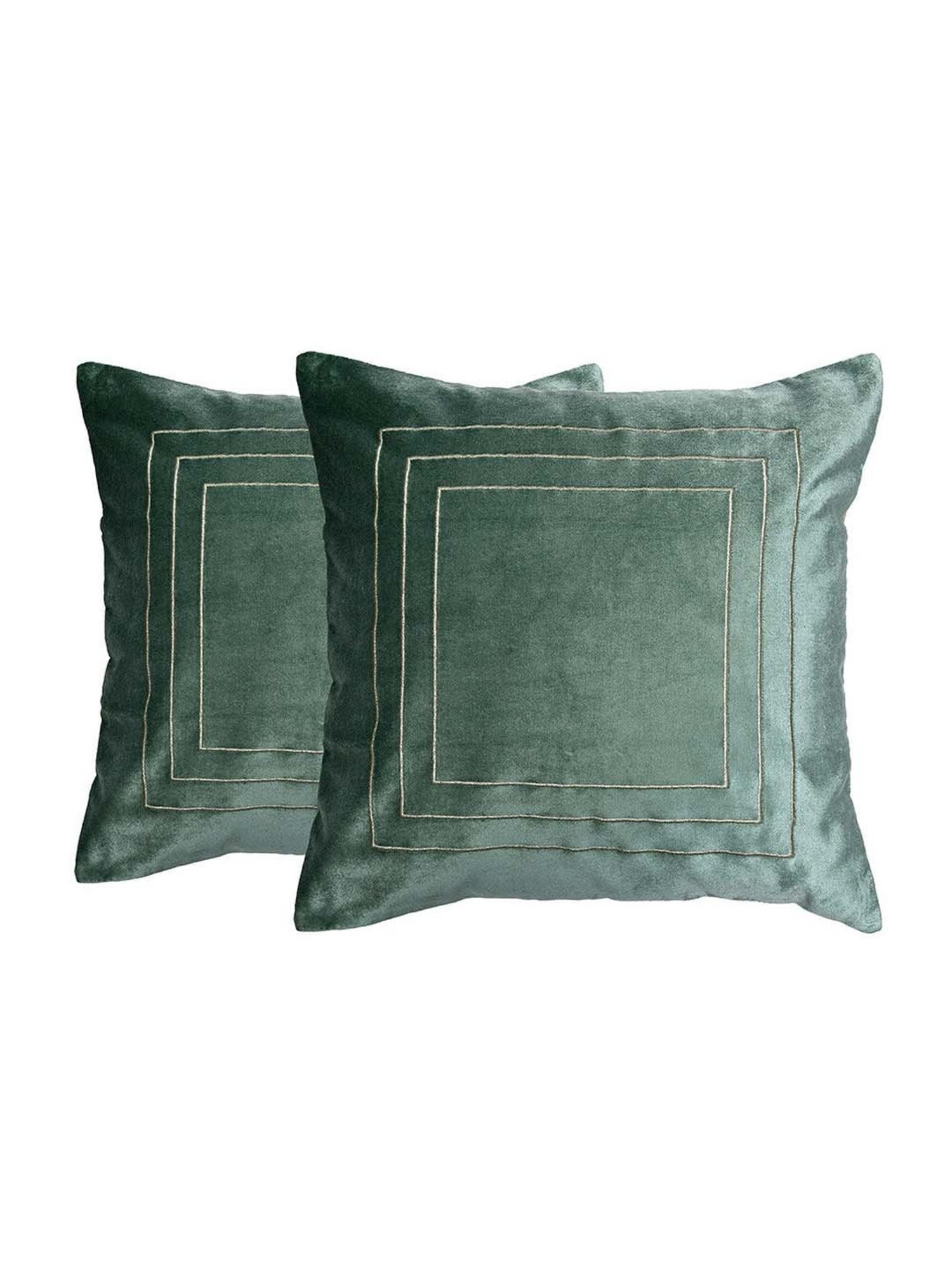 Swayam Red & White Cotton 60 cm x 60 cm Cushion Covers - Set of 5