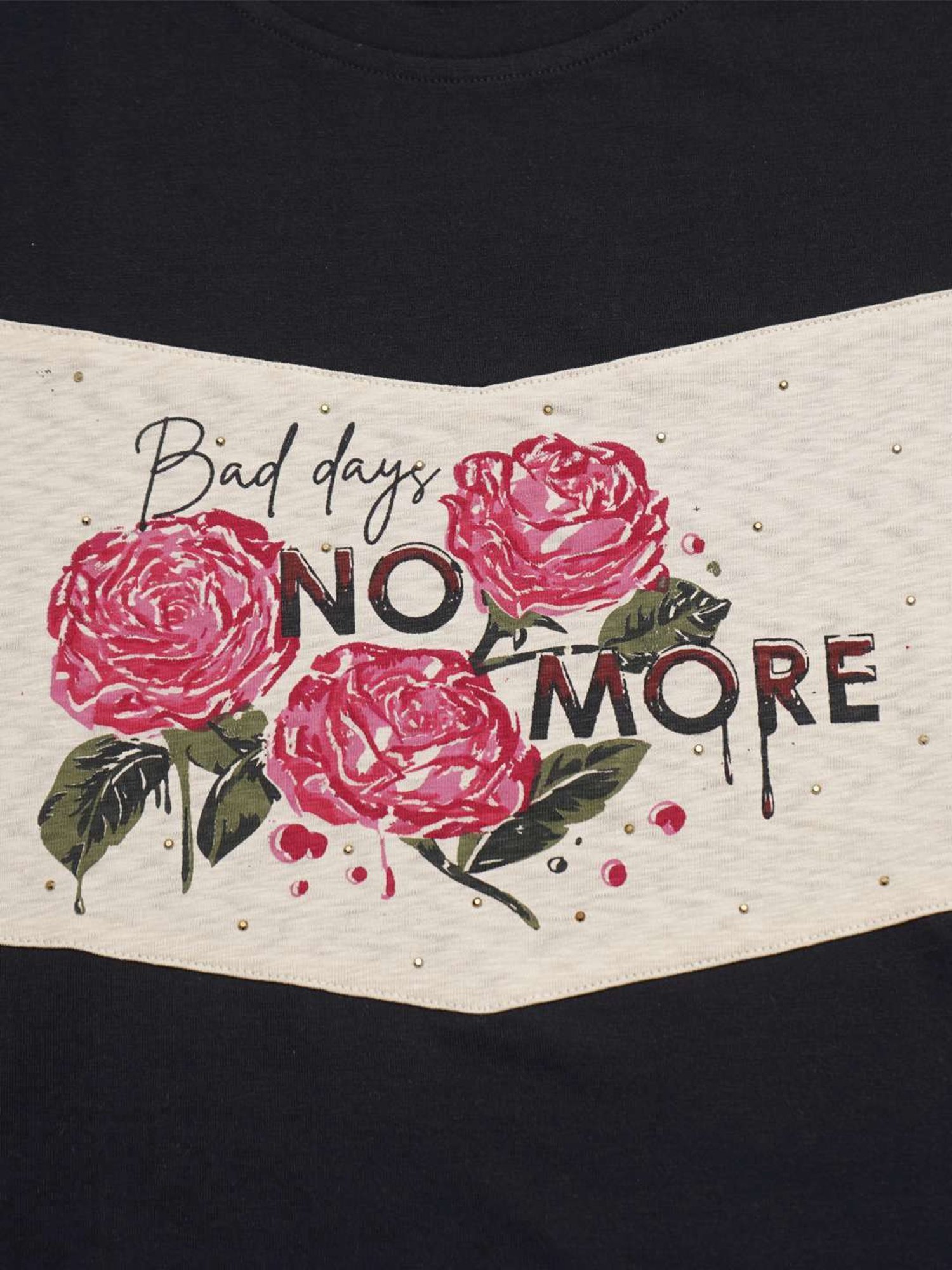 ZIAMA Kids Black & Cream Floral Print Top