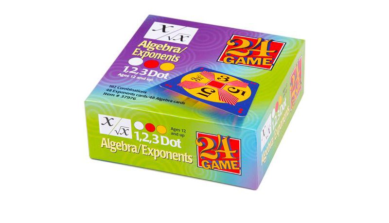 24 Game Cards Algebra /  Exponents, 96 Card Set