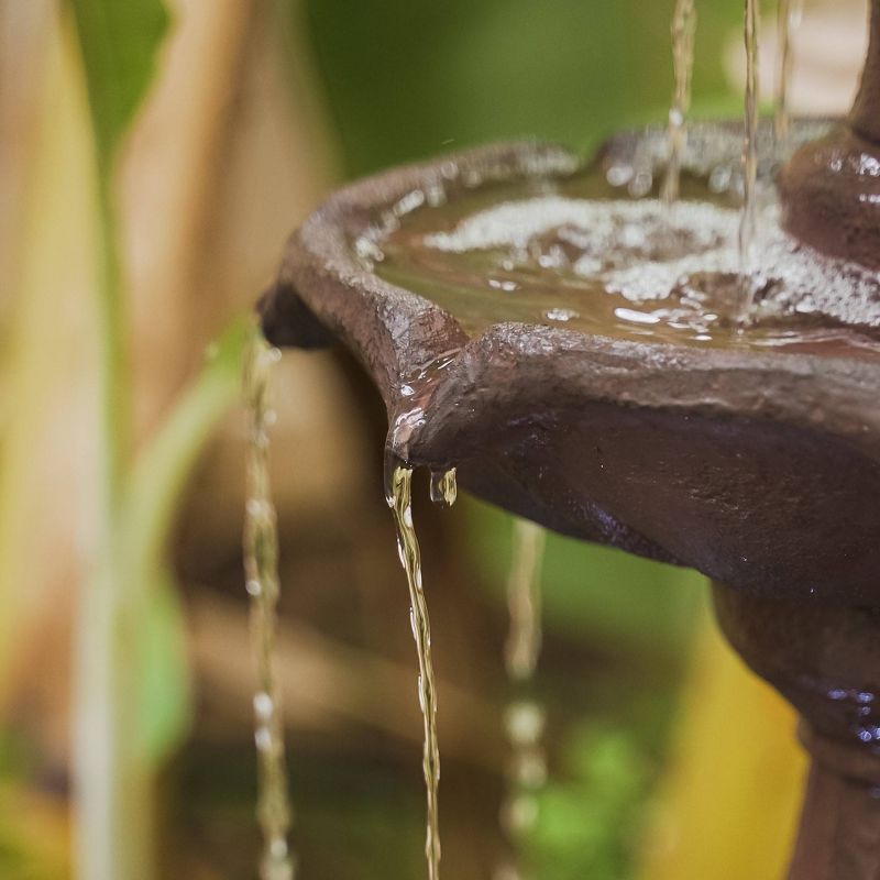 29" 3 Tier Freestanding Outdoor Waterfall Fountain Brown - XBrand