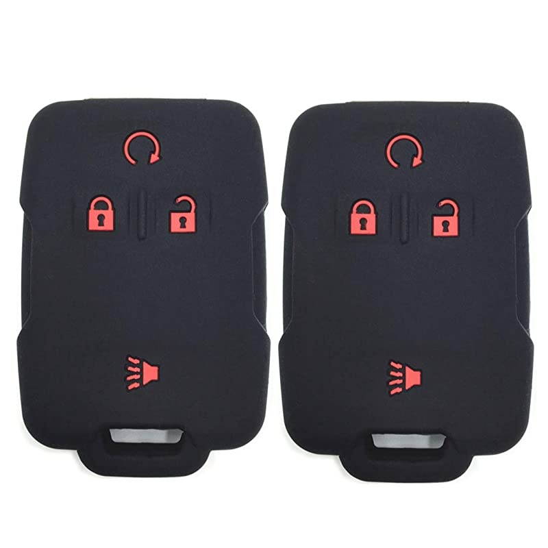 Rubber Key Fob Case Covers Keyless Remote Jacket Skin Protector for Silverado