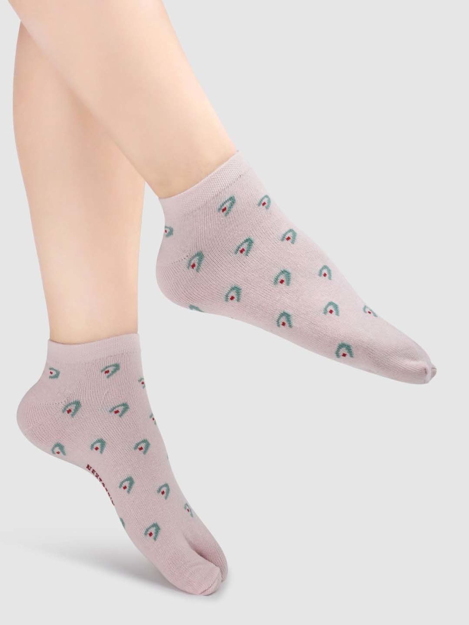 NEXT2SKIN Navy & Pink Cotton Ankle Socks - Pack Of 3