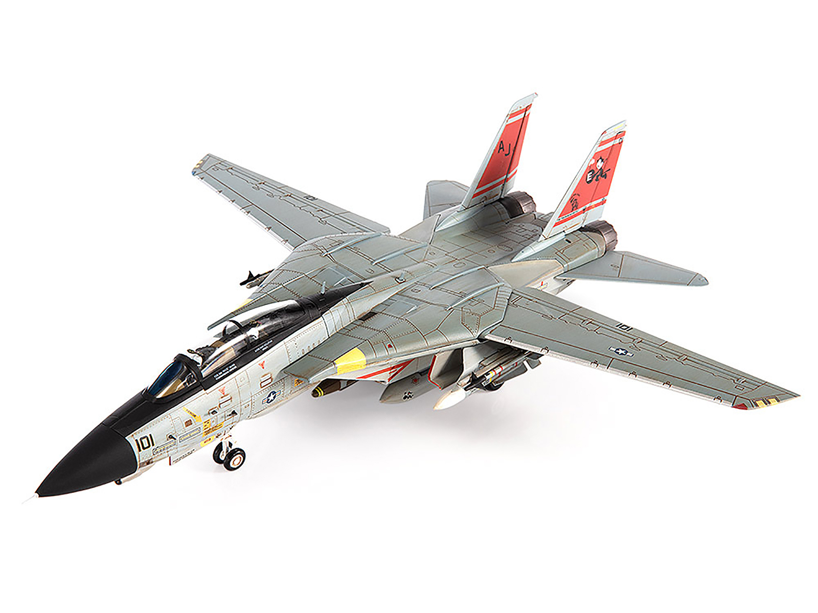 Grumman F-14B Tomcat Fighter Aircraft "VF-103 Jolly Rogers USS George Washington" (2000) United States Navy "Air Power Series" 1/72 Diecast Model by Hobby Master