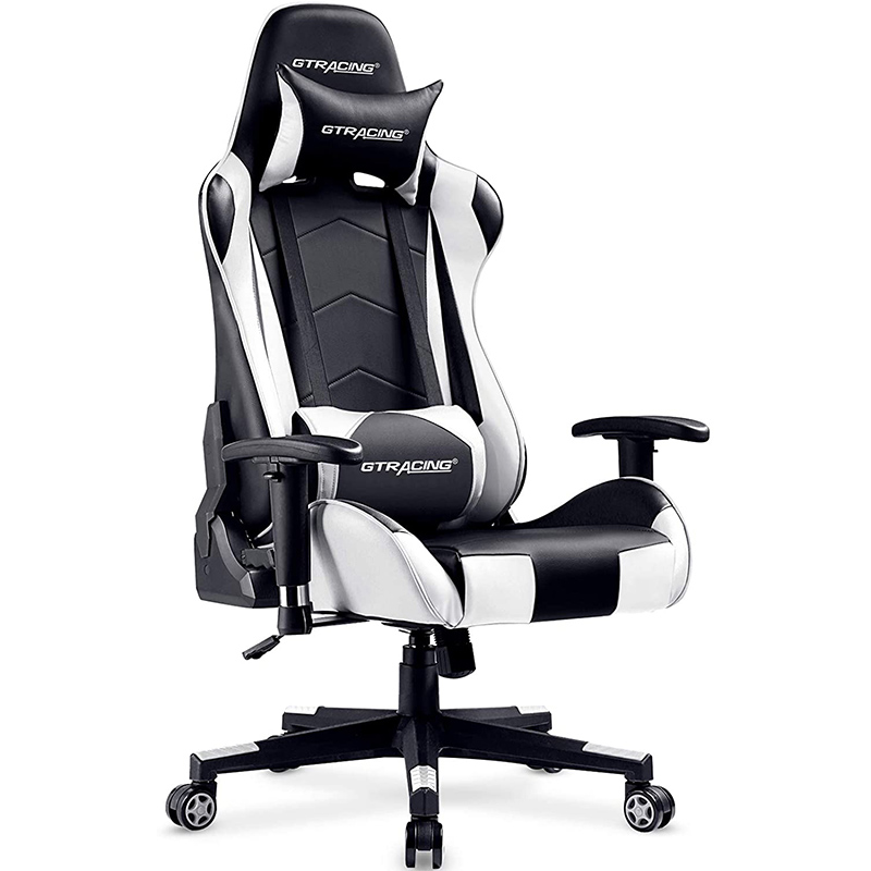 GTRACING Gaming Chair Racing Office Computer Ergonomic Video Game Chair Backrest and Seat Height Adjustable Swivel Recliner with Headrest and Lumbar Pillow Esports Chair