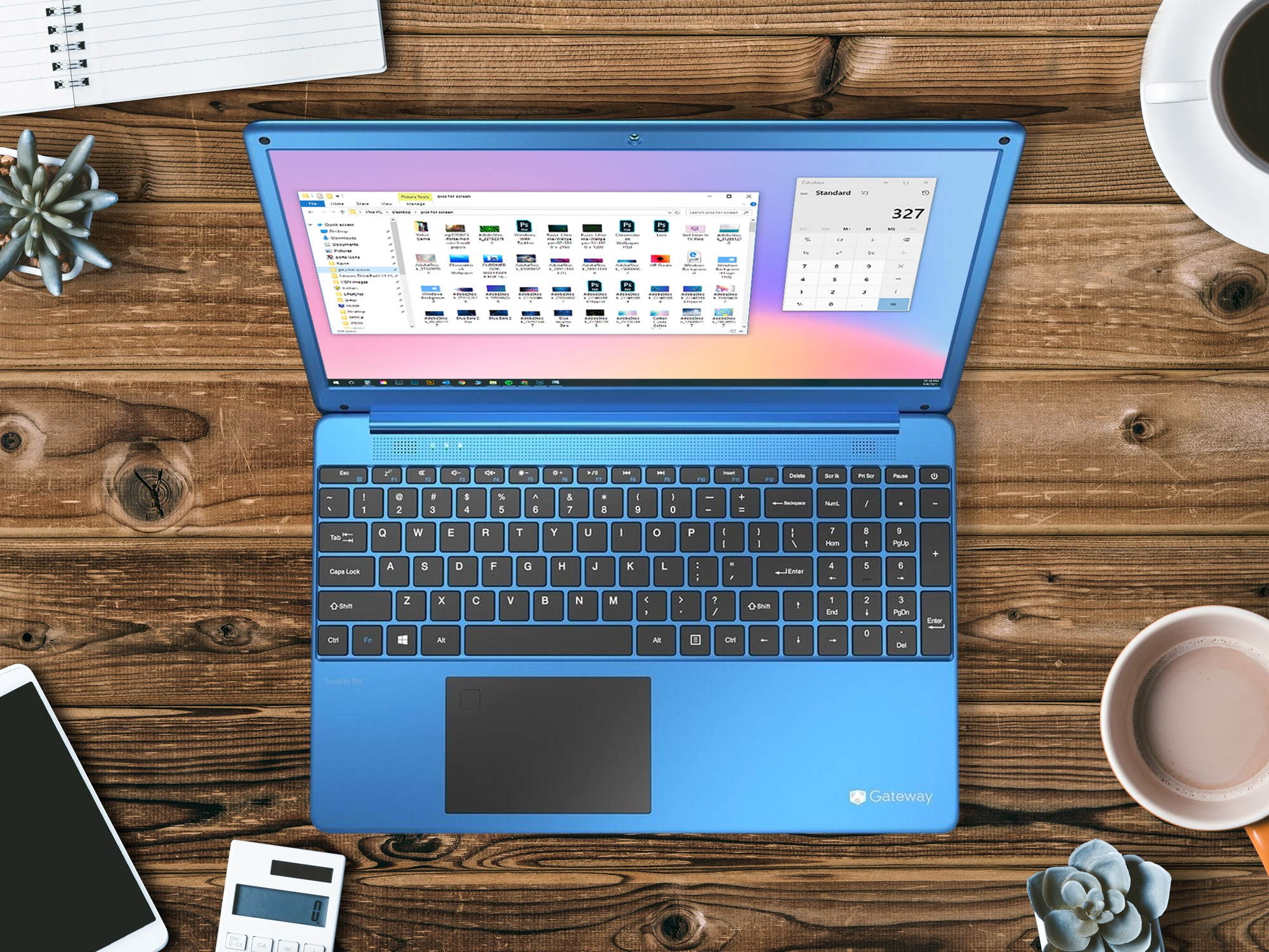 Gateway Ultra Slim Notebook, 15.6" IPS FHD Display, AMD Ryzen 5 3450U Upto 3.5GHz, 8GB RAM, 256GB SSD, Vega 8, HDMI, Card Reader, Wi-Fi, Bluetooth, Windows 10 Home (GWTN156-4BL)