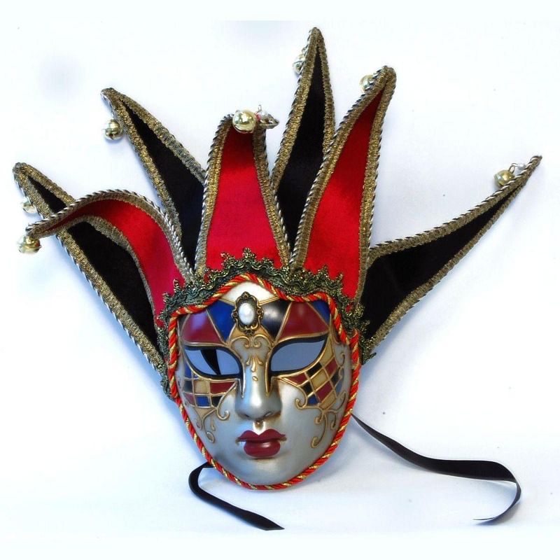 Bauer Pacific Imports Tramezzino Jester Costume Mask: Red