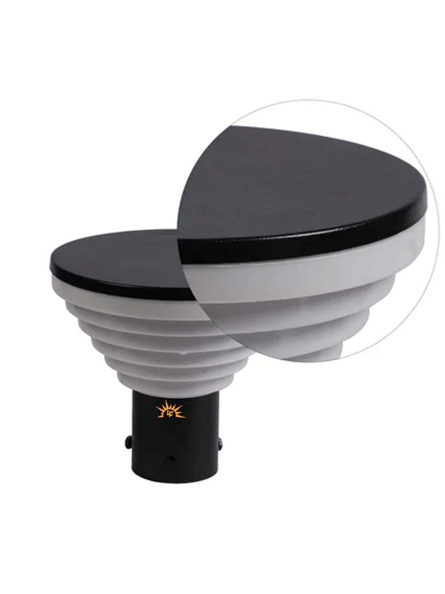 Pure Home and Living Grey Glass Trophy Shaped Table Lamp Stand