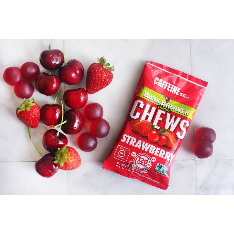 Bonk Breaker Energy Chews - Strawberry with Caffeine - 10ct