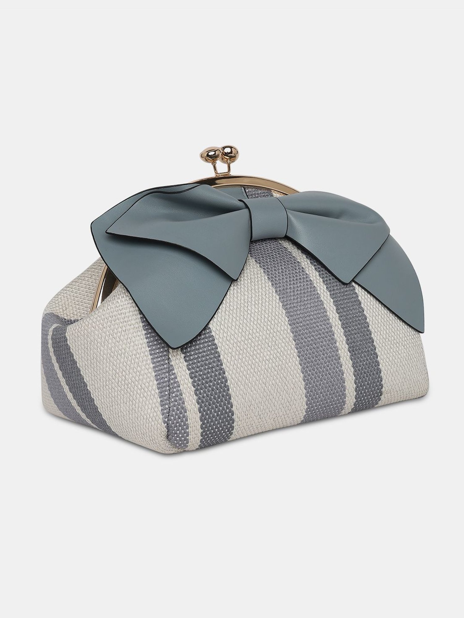 Caprese Blue Striped Large Sling Handbag