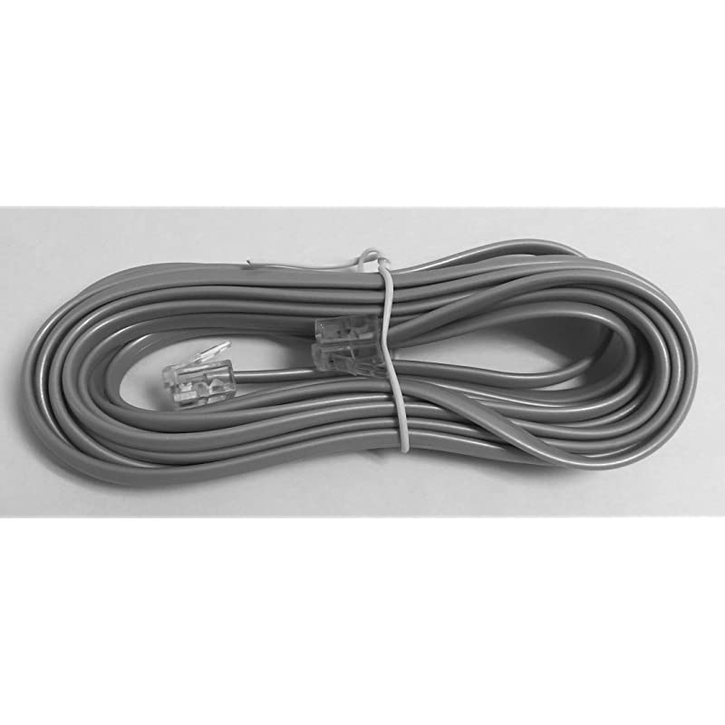 14 Foot 4 Pin Silver Satin Line Cord for Avaya Nortel Meridian Norstar Phone T7316E T7316 T7208 T7100 M7310 M7208 M7324 M7100 M2616 M2008 M5316 M8009 M8004