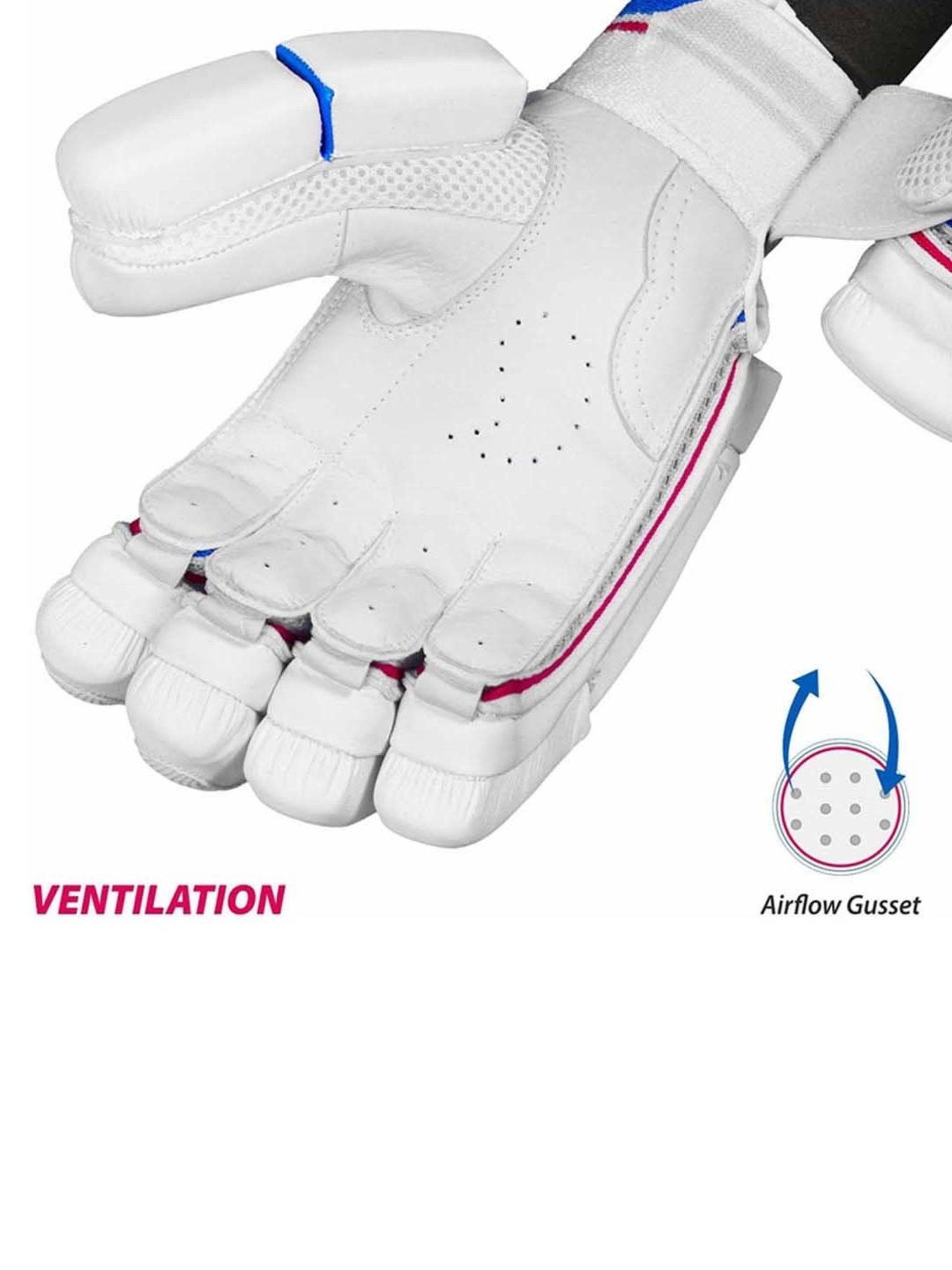 DSC Intense Frost Leather Cricket Batting Gloves Size - Youth