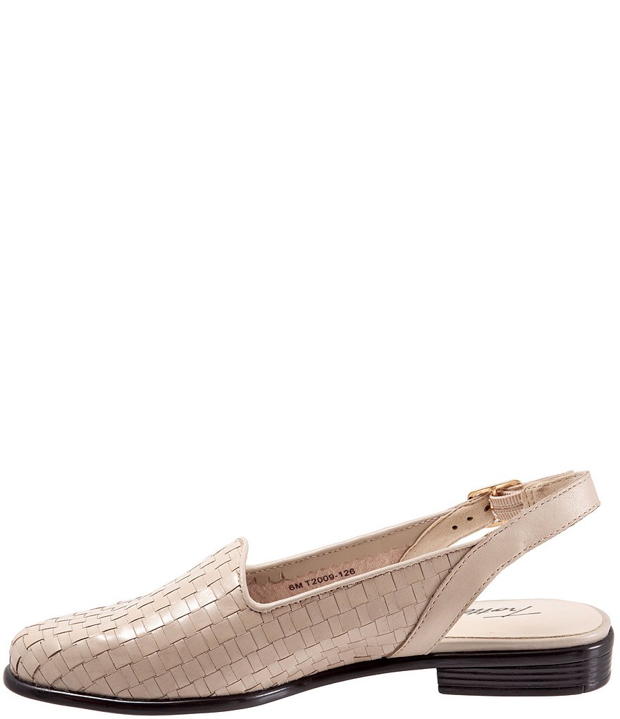 Trotters Lena Woven Leather Slingback Flats