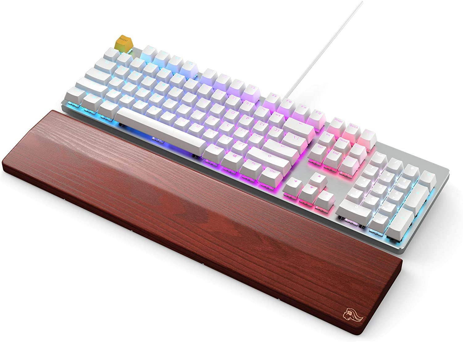 Glorious Gaming Wooden Wrist Rest - Full Standard Size - Brown - Mechanical Keyboard, Wood Ergonomic Palm Rest| 17.5x4 inches/19mm Thick (GV-100-BROWN)