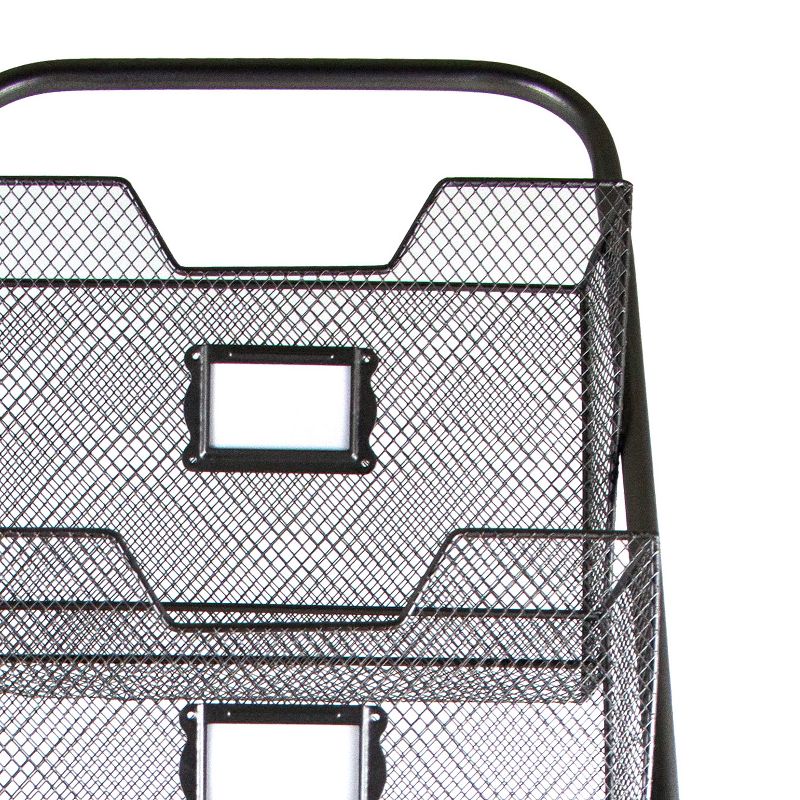 Metal Magazine Rack with Four Compartments - E2