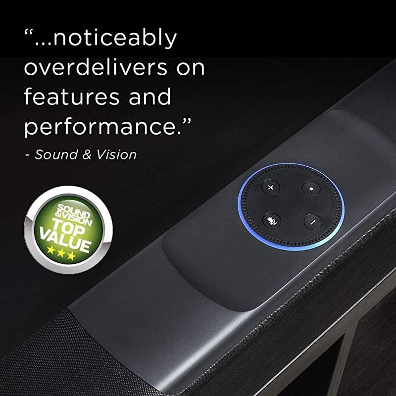 Audio Command Bar 21Channel Soundbar System with  Alexa Black Renewed