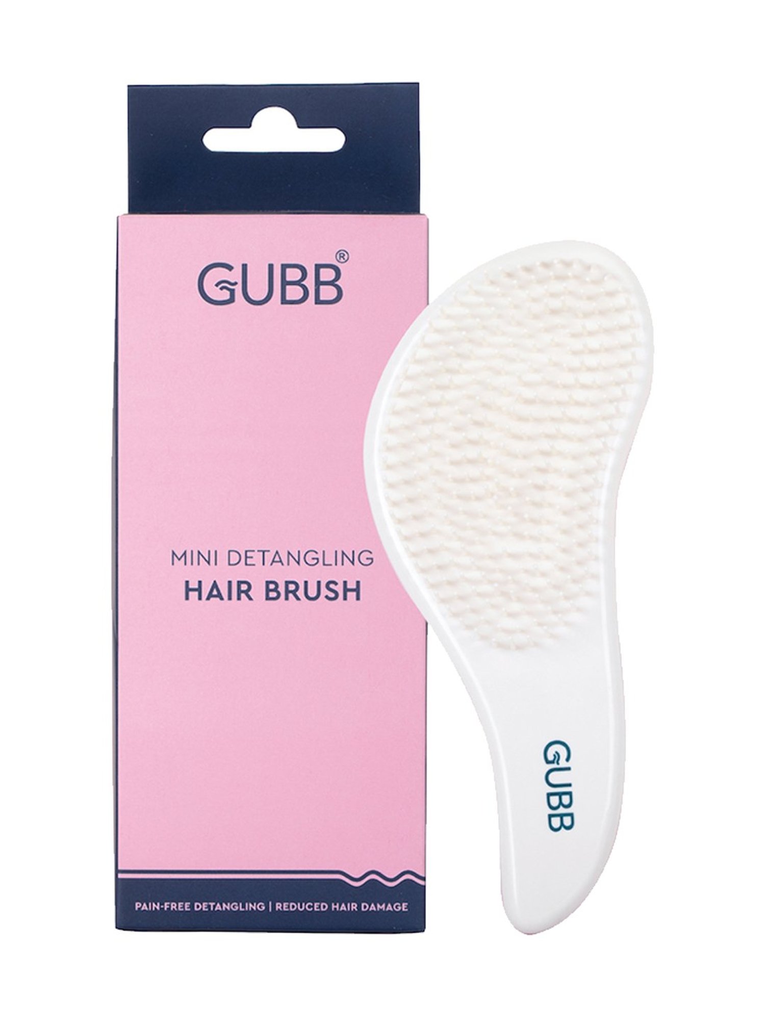 Gubb Pink Mini Detangling Hair Brush