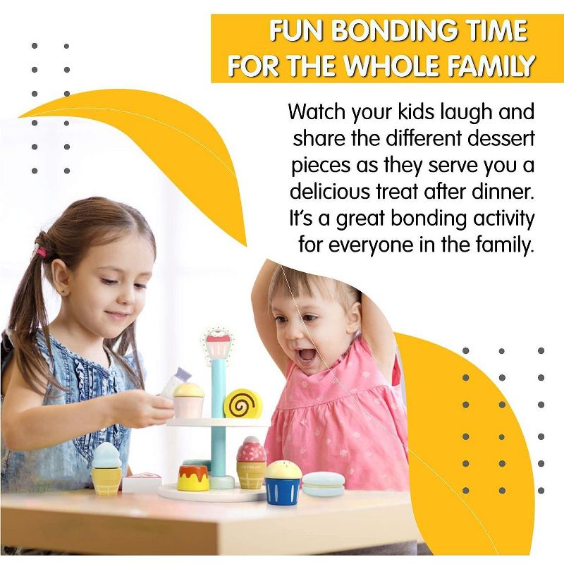 Melissa & Doug Stir and Serve Cooking Utensils (7pc) - Stainless Steel and Wood