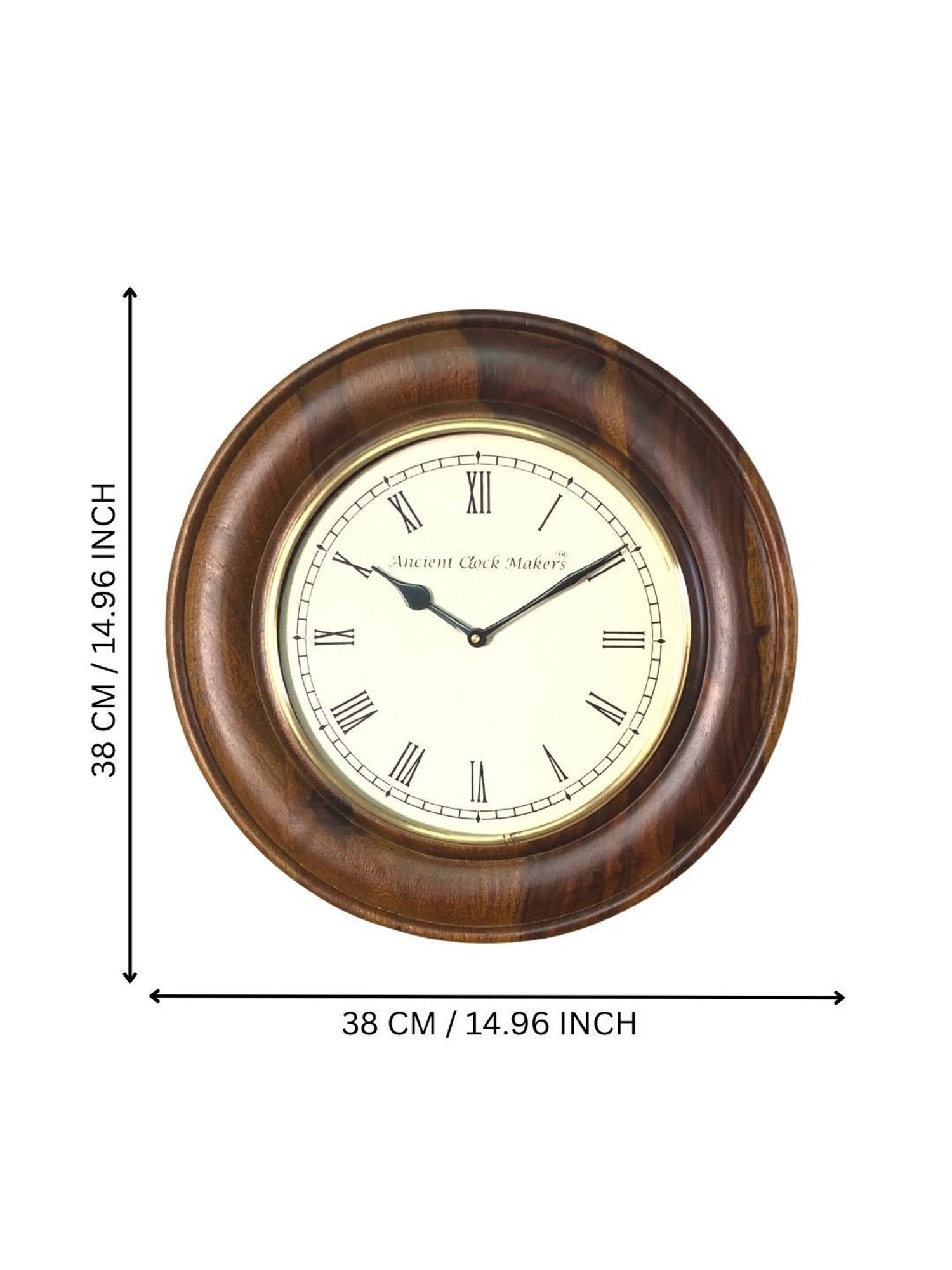 Braun Black Classic Large Analog Wall Clock With Silent Sweep Movement